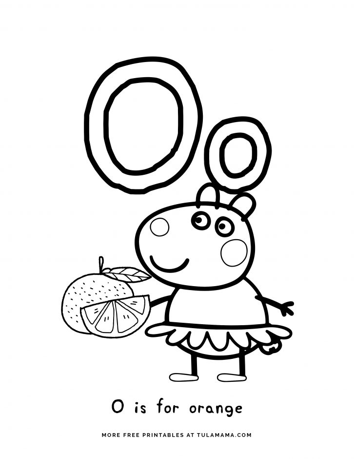 Free Printable Peppa Pig Abc Coloring Pages For Preschoolers Tulamama