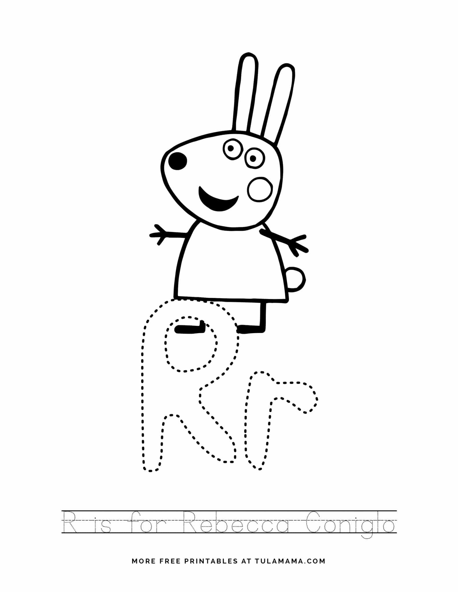 Free & Cute Peppa Pig Alphabet Tracing Sheet Printables - Tulamama