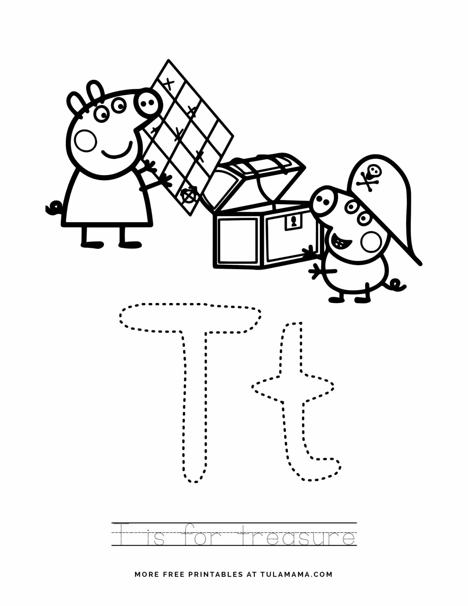 Free & Cute Peppa Pig Alphabet Tracing Sheet Printables - Tulamama