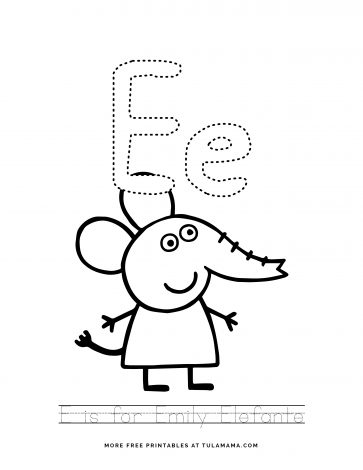 Free & Cute Peppa Pig Alphabet Tracing Sheet Printables - Tulamama