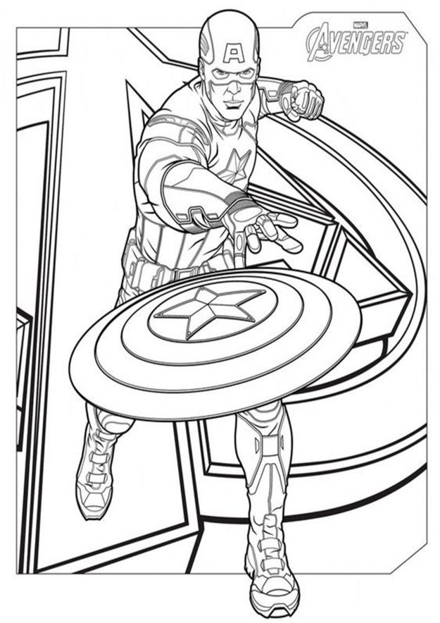 Free & Easy To Print Captain America Coloring Pages - Tulamama