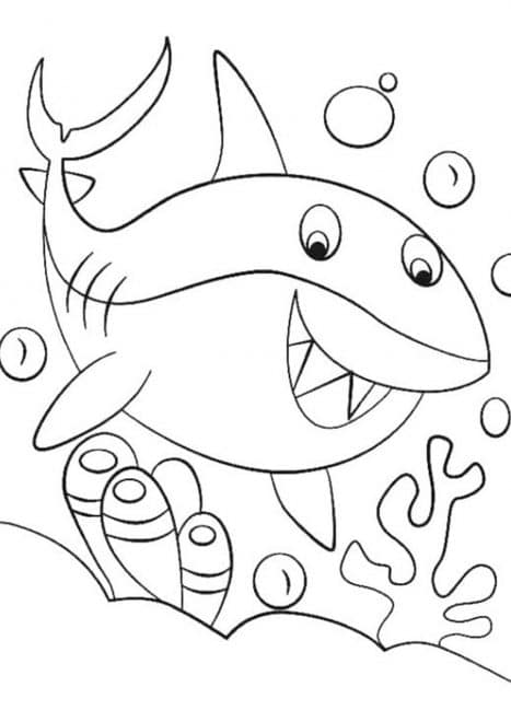 Free & Easy To Print Shark Coloring Pages - Tulamama