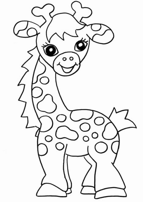 Free & Easy To Print Giraffe Coloring Pages - Tulamama