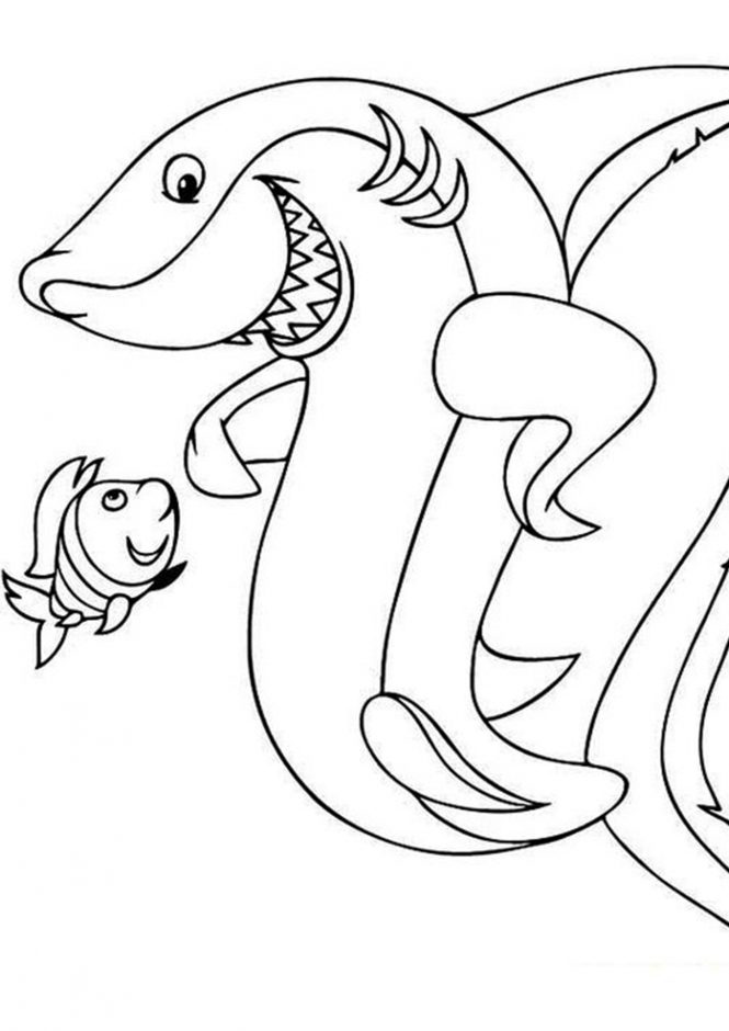 Download Free & Easy To Print Shark Coloring Pages - Tulamama