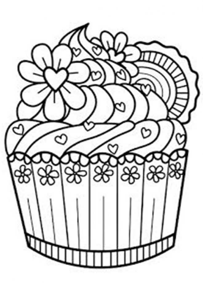 Free Easy To Print Cupcake Coloring Pages Tulamama