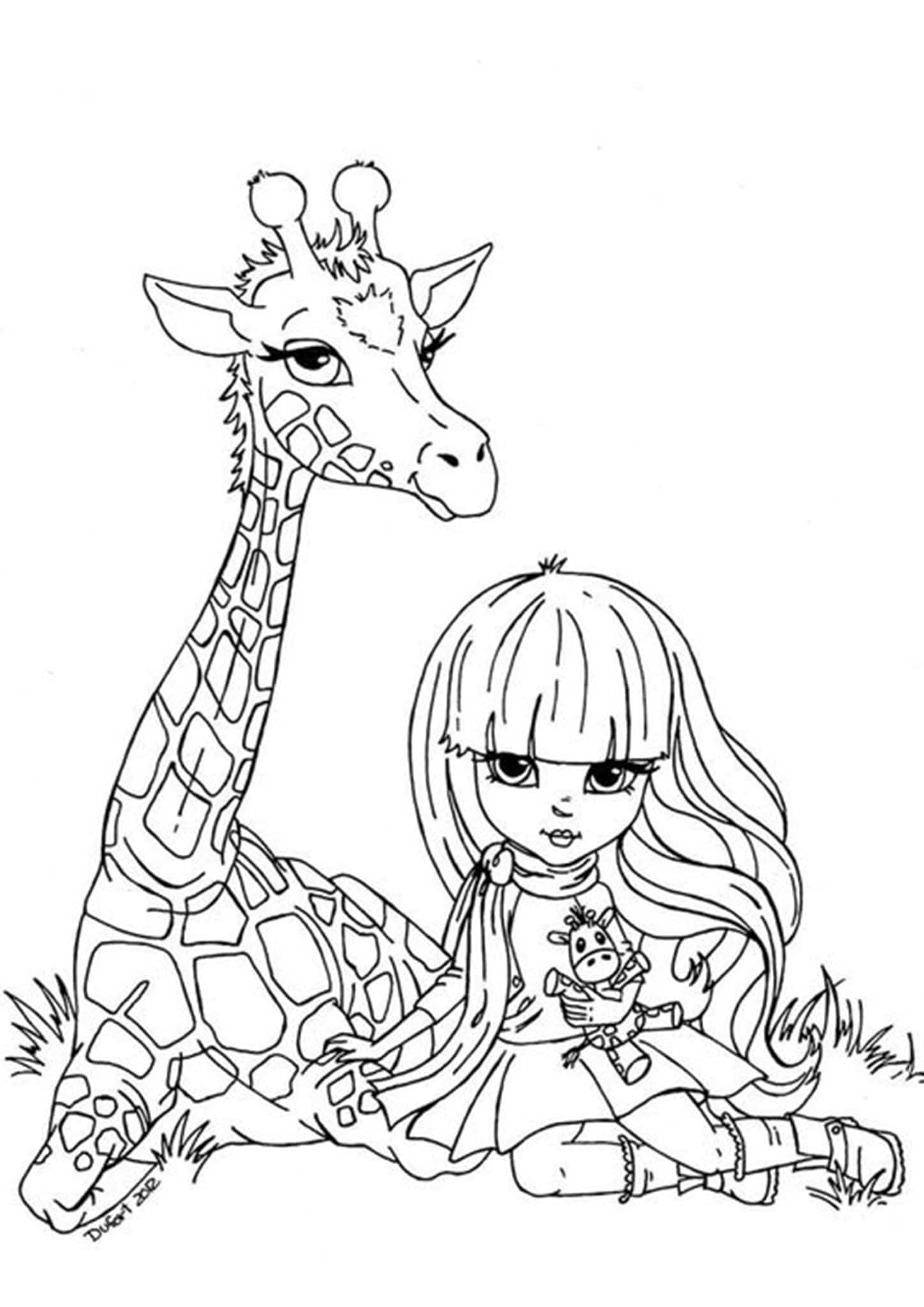 Free & Easy To Print Giraffe Coloring Pages - Tulamama