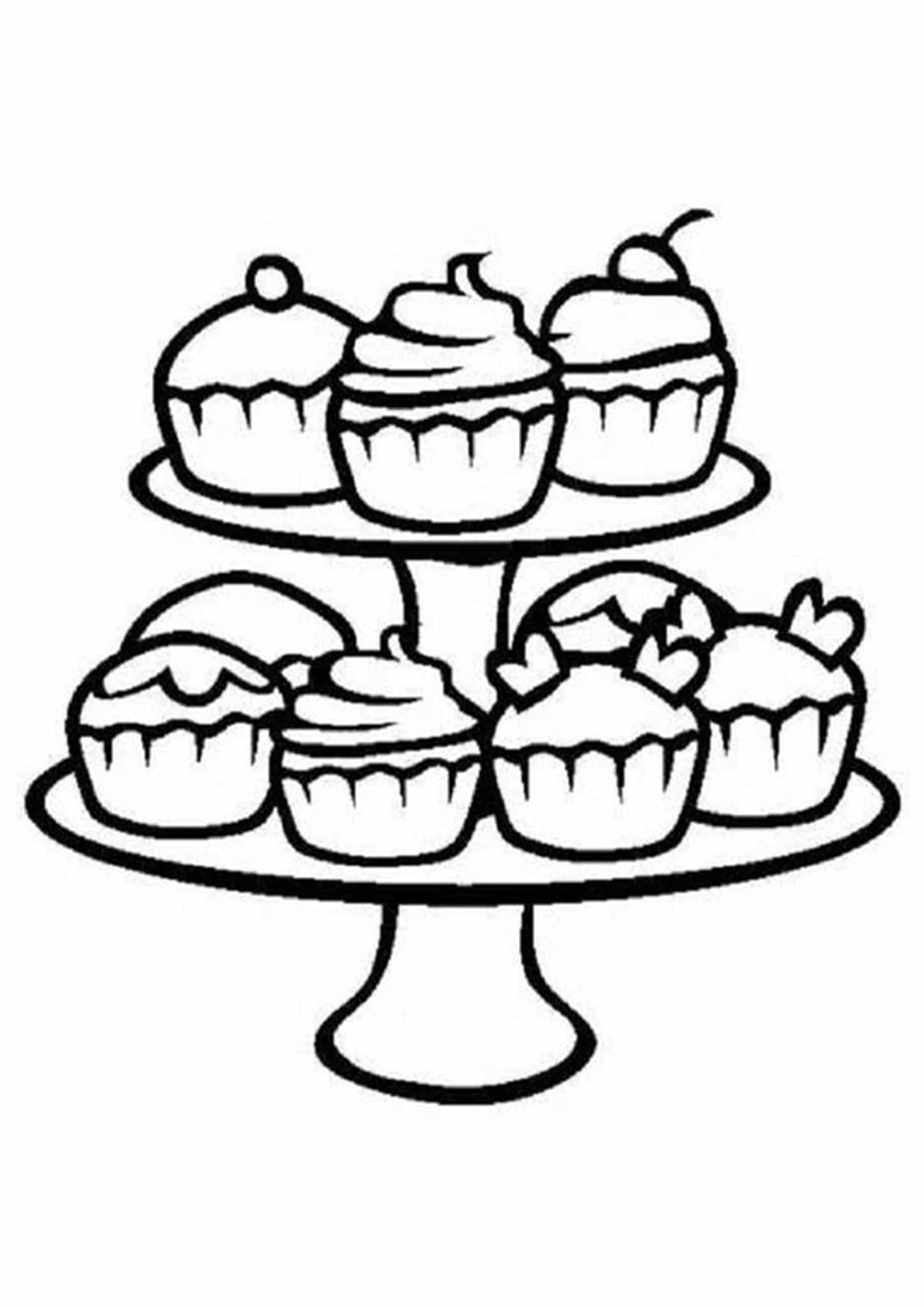 Free Easy To Print Cupcake Coloring Pages Tulamama