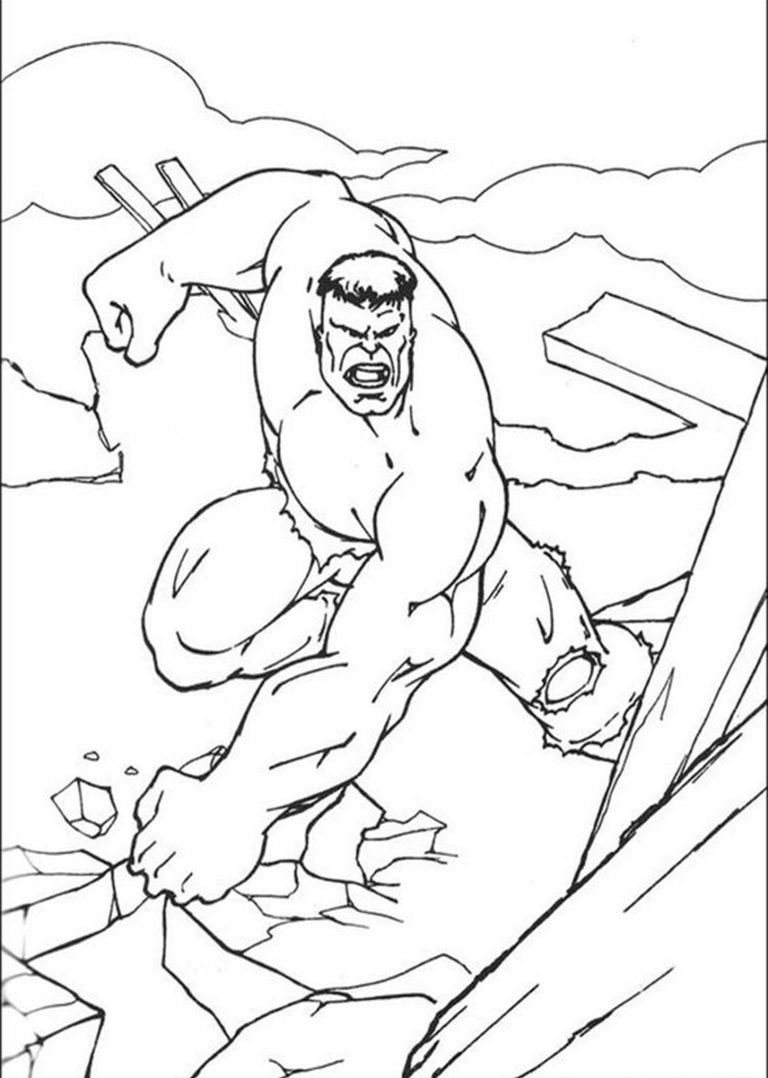 Free & Easy To Print Hulk Coloring Pages - Tulamama
