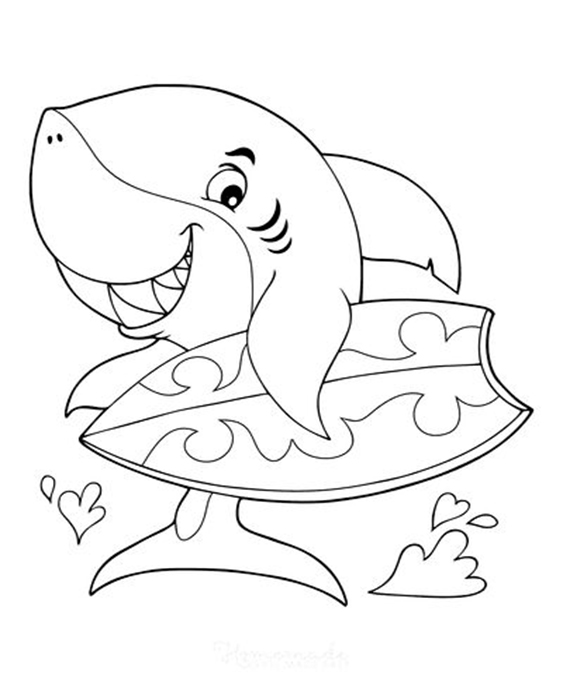 free printable coloring pages sharks