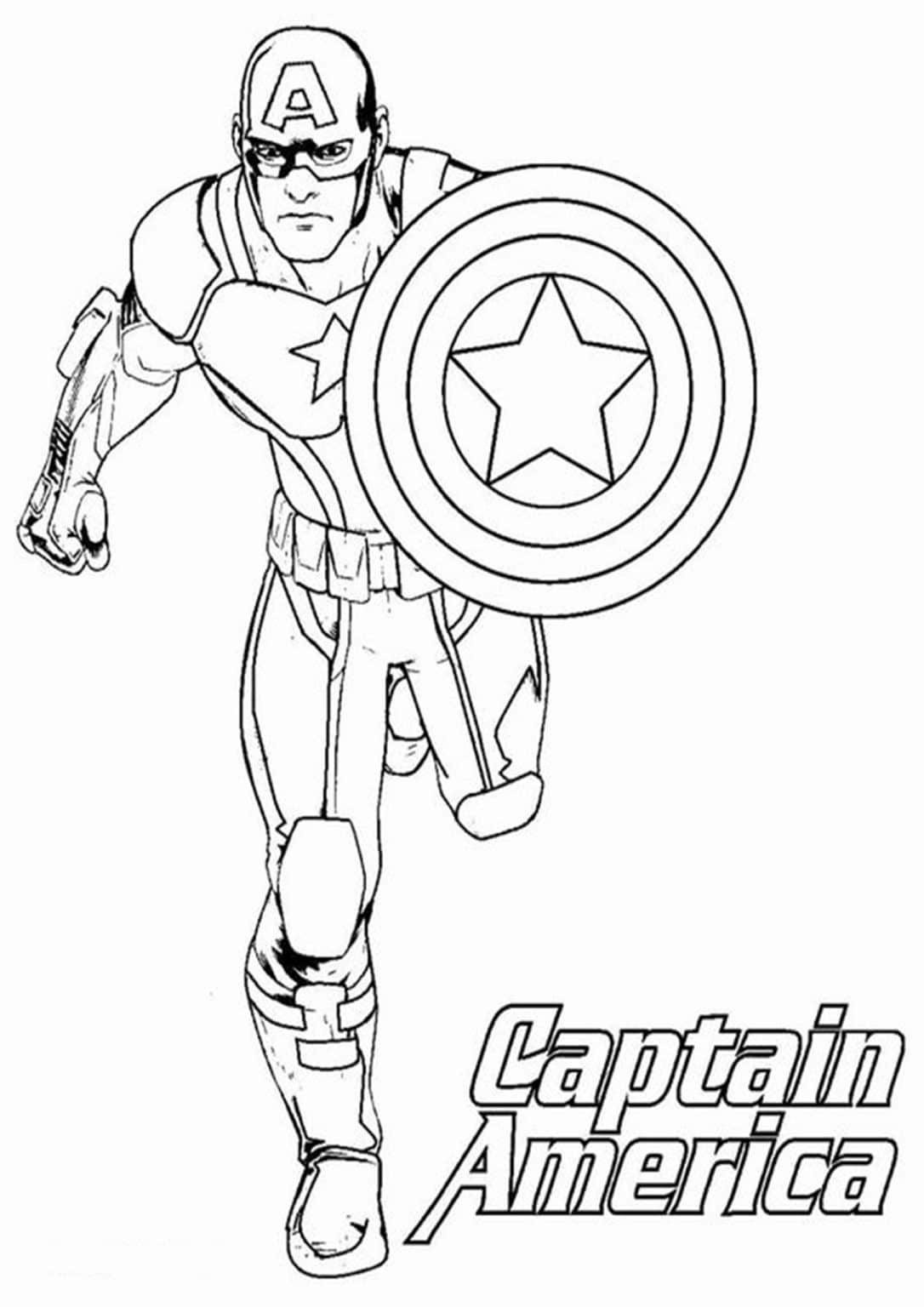 Free & Easy To Print Captain America Coloring Pages - Tulamama
