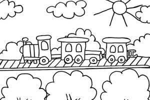 train coloring pages