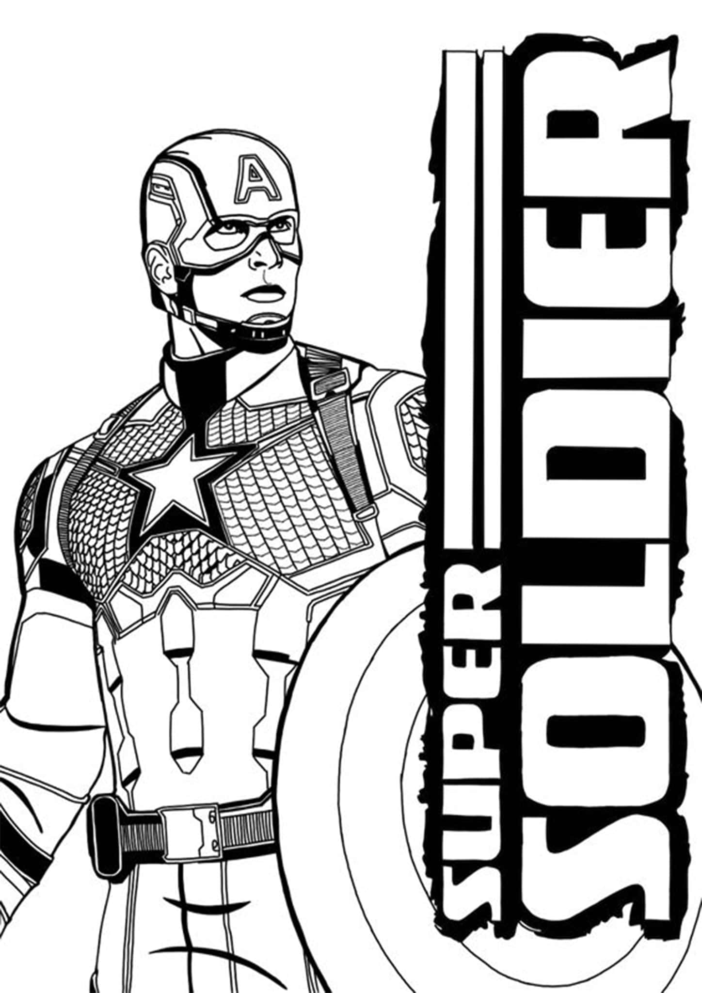 Free & Easy To Print Captain America Coloring Pages Tulamama