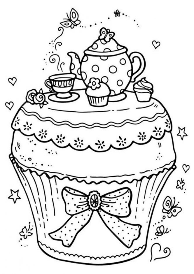Free & Easy To Print Cupcake Coloring Pages - Tulamama