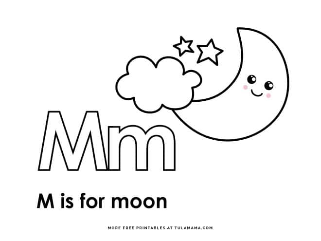 fun free easy to print letter m coloring pages tulamama