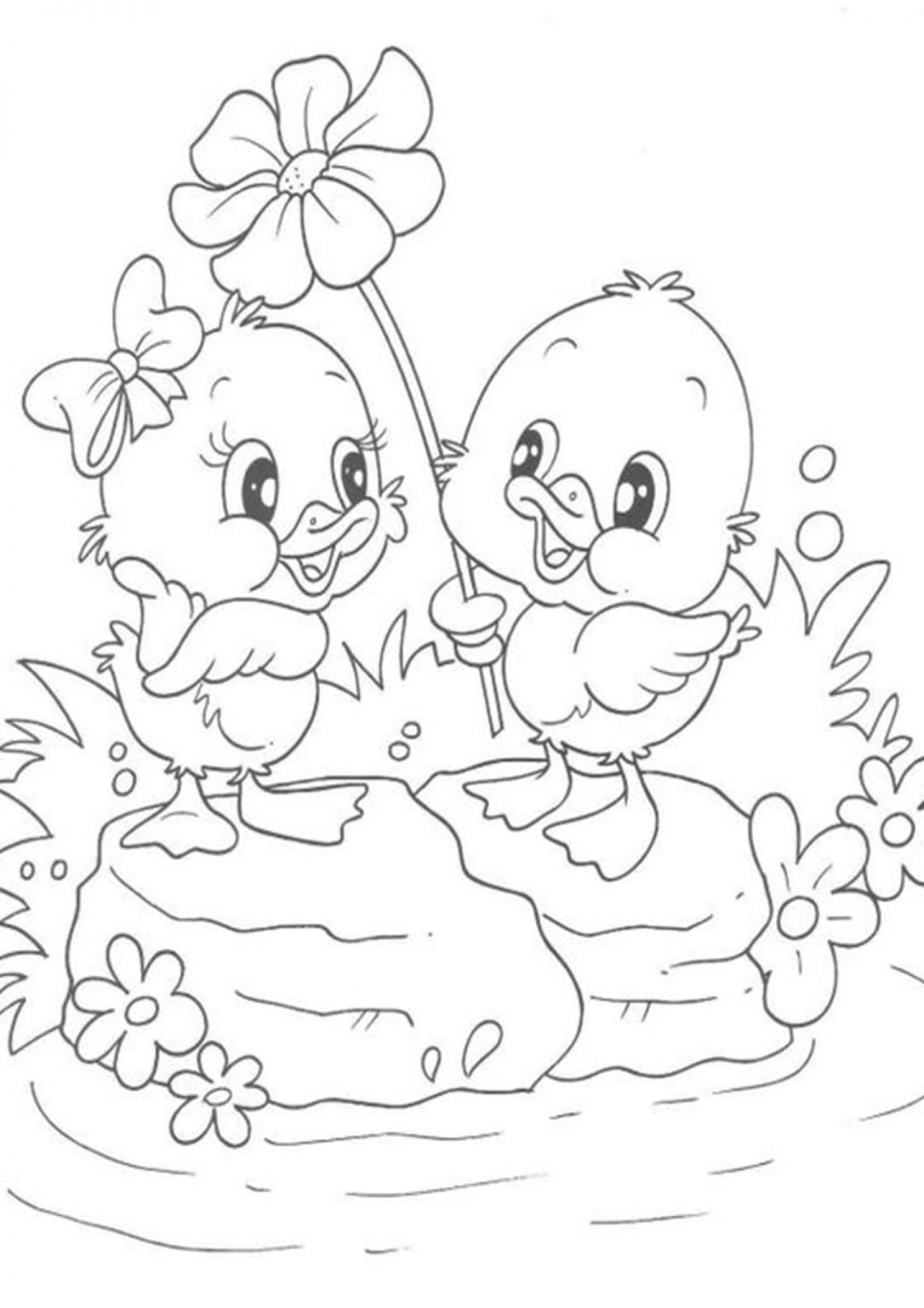 Easy Baby Animal Coloring Pages