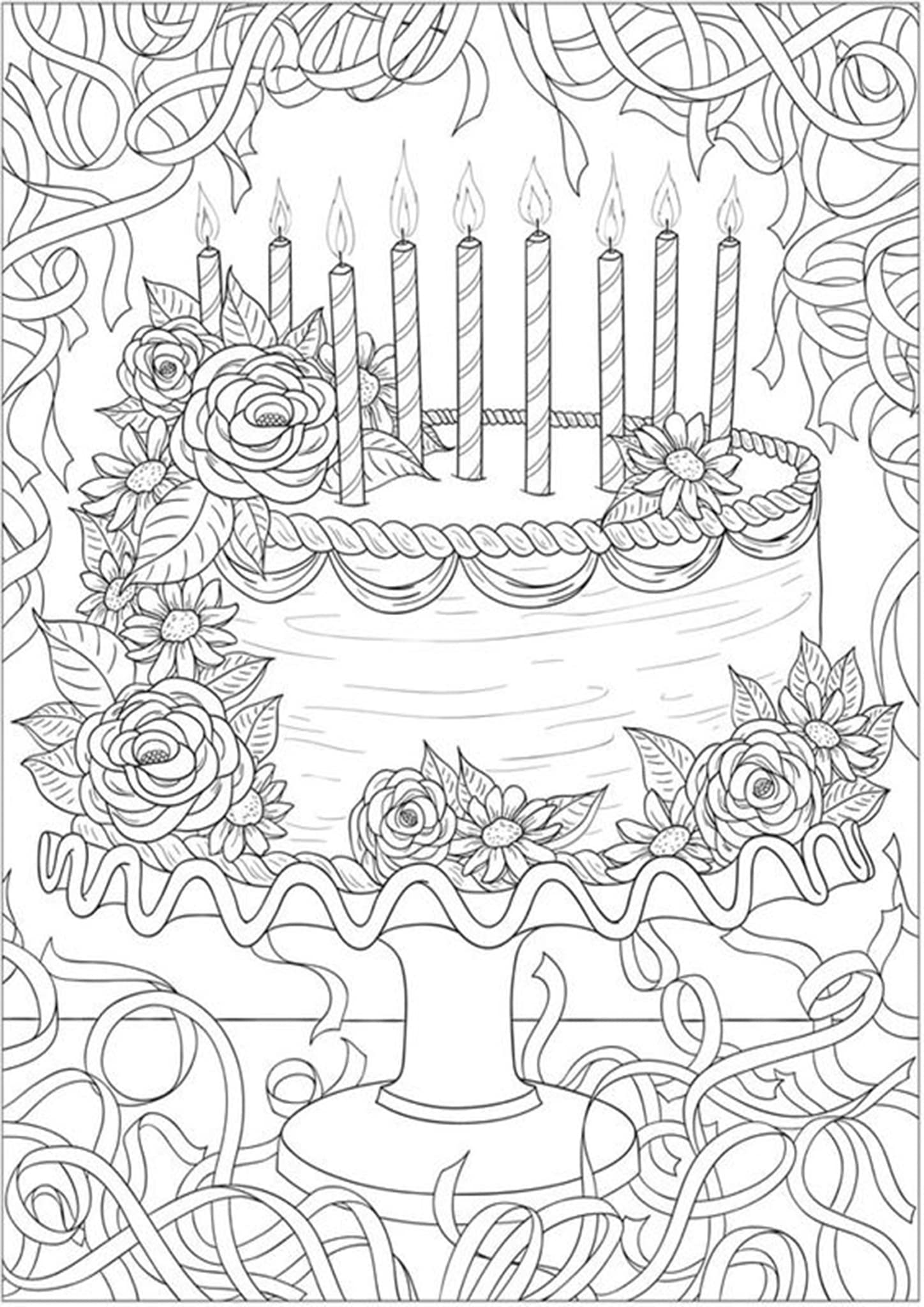 Free & Easy To Print Cake Coloring Pages - Tulamama