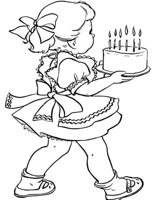 Fun cake coloring pages for your little one. They're free and easy to print. The collection is varied for different skill levels and...