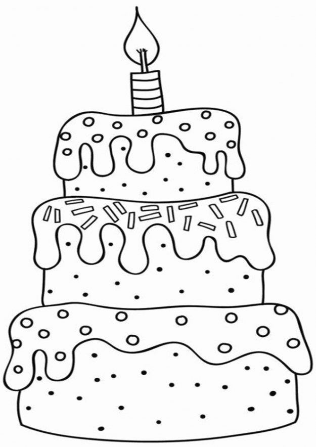 free easy to print cake coloring pages tulamama