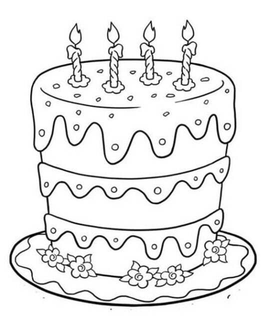 Free & Easy To Print Cake Coloring Pages - Tulamama