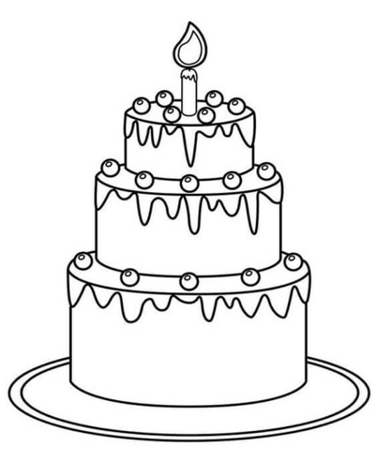 Free & Easy To Print Cake Coloring Pages - Tulamama