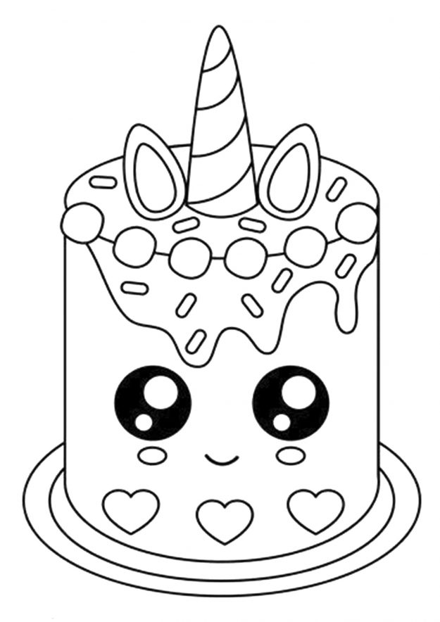 Free & Easy To Print Cake Coloring Pages - Tulamama