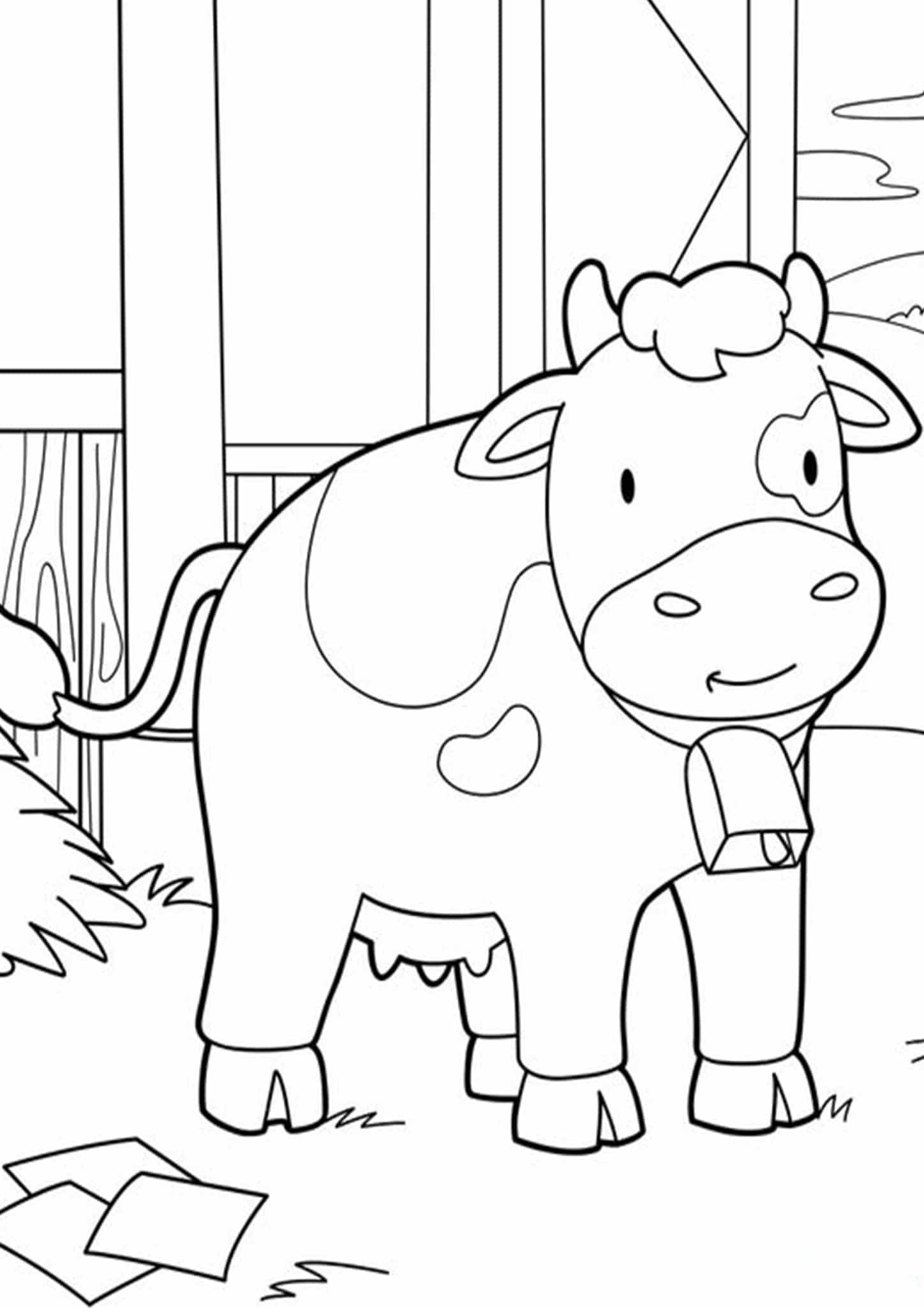 free easy to print cow coloring pages tulamama