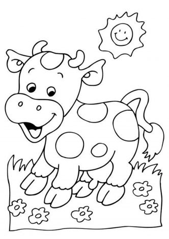 Free & Easy To Print Cow Coloring Pages - Tulamama