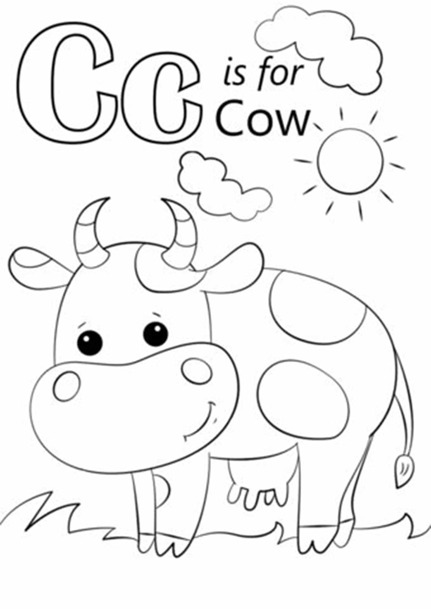 Free & Easy To Print Cow Coloring Pages Tulamama