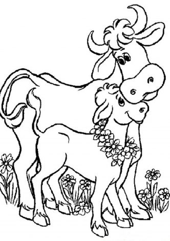 Free & Easy To Print Cow Coloring Pages - Tulamama