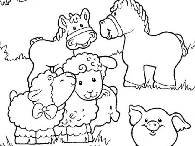 barnyard coloring pages characters