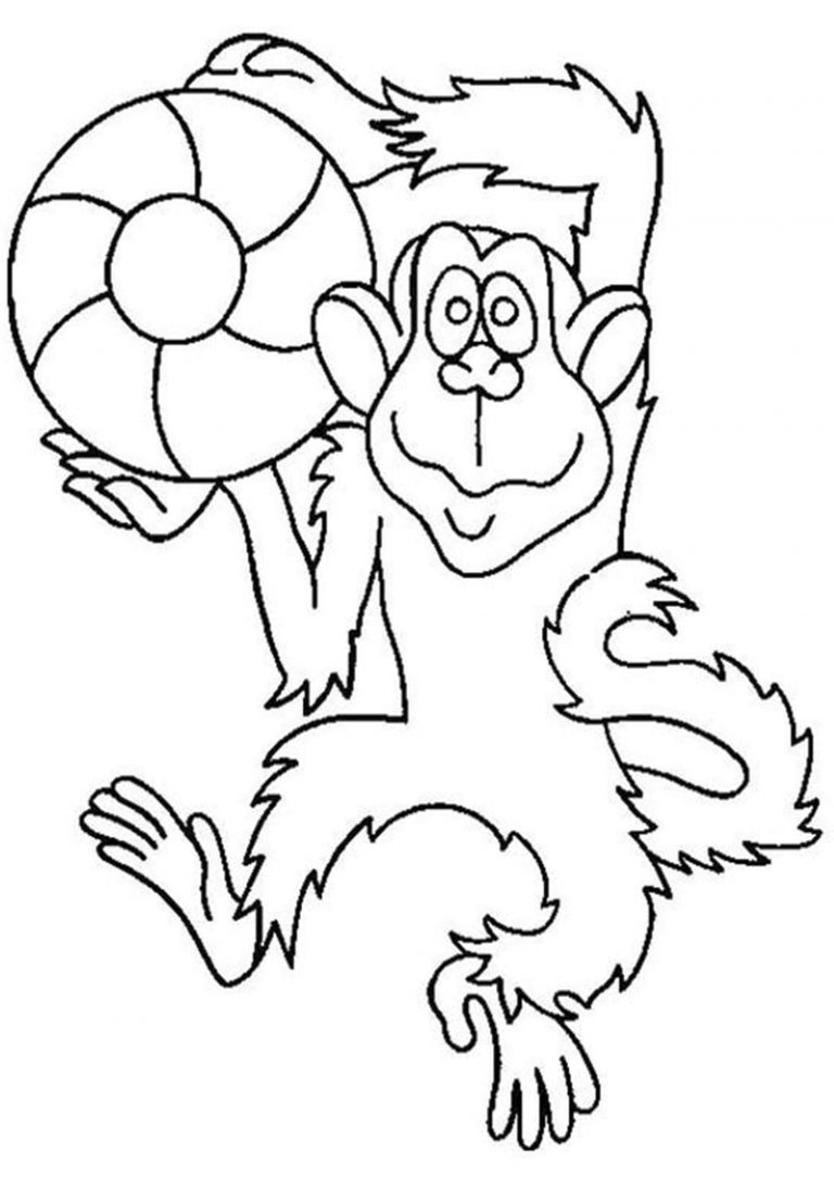 Free & Easy To Print Monkey Coloring Pages - Tulamama
