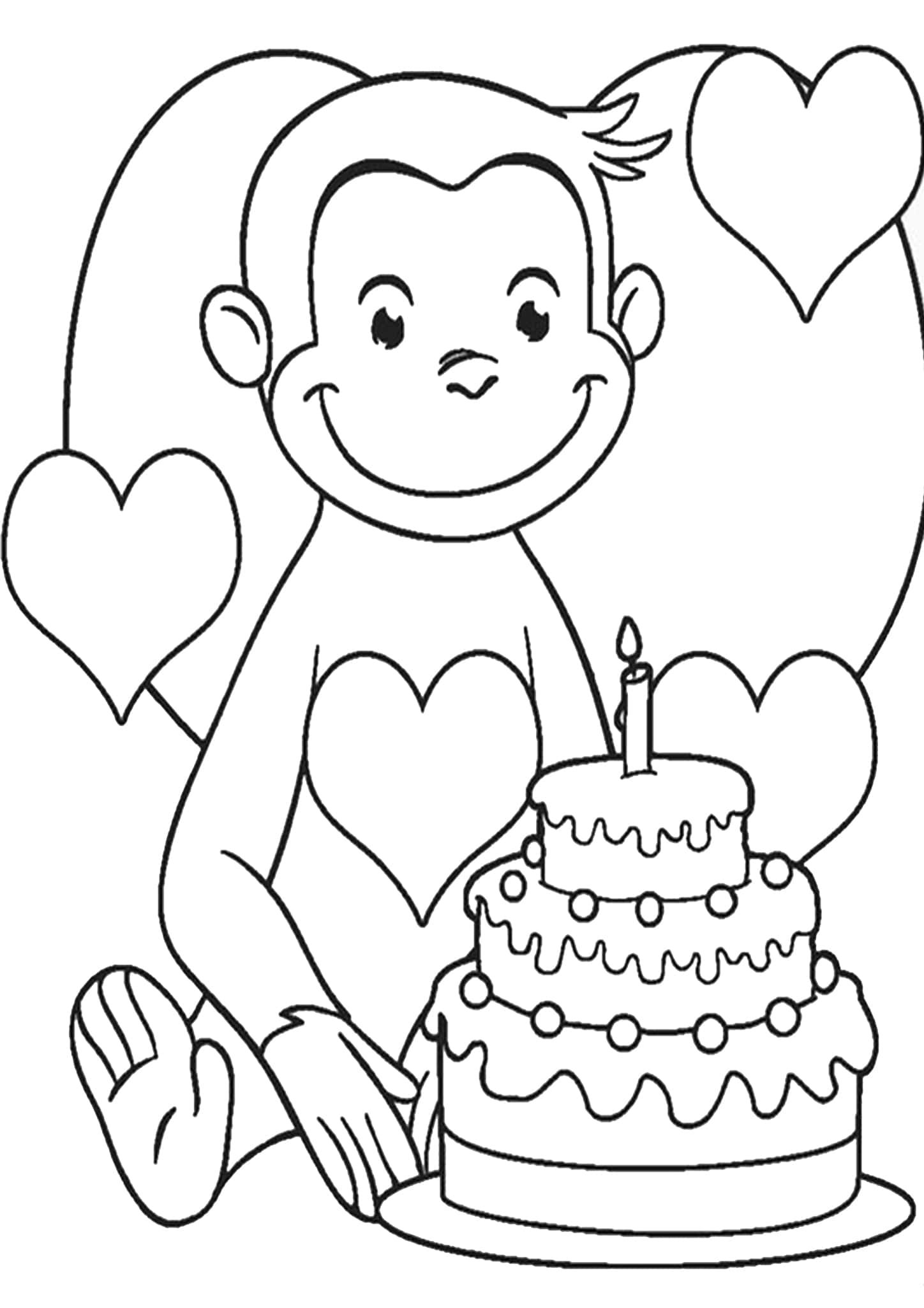 Free Easy To Print Monkey Coloring Pages Tulamama