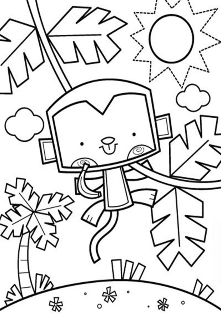 monkey coloring pages