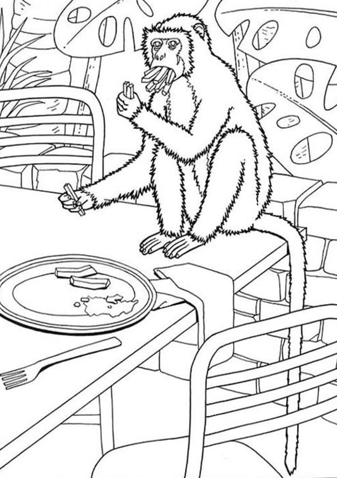 Free & Easy To Print Monkey Coloring Pages - Tulamama