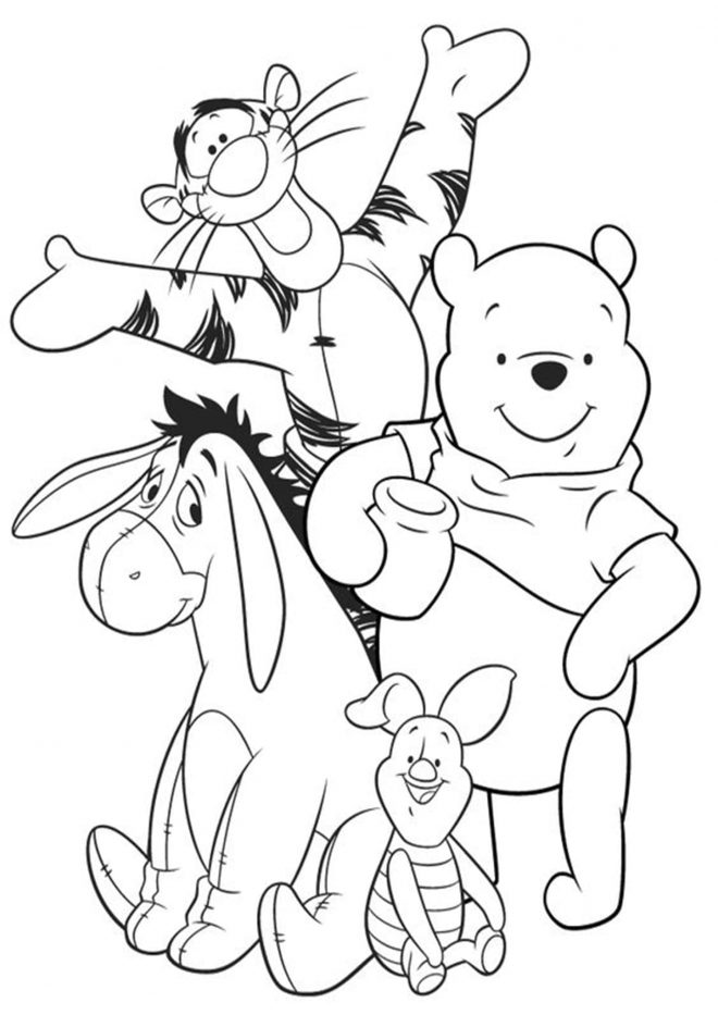 Pooh and Piglet Woodland Adventure Coloring Page