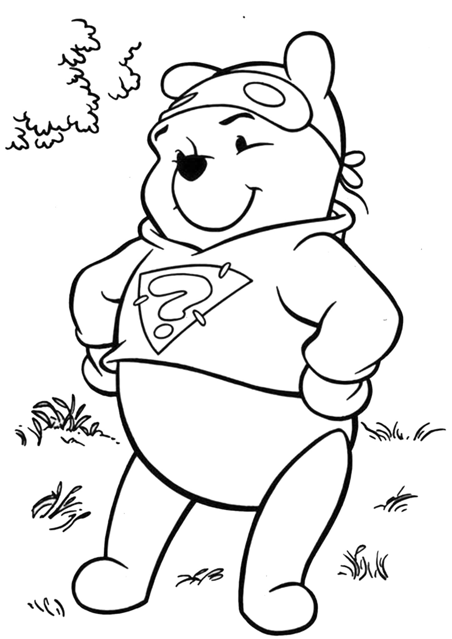 coloring pages free pooh bear