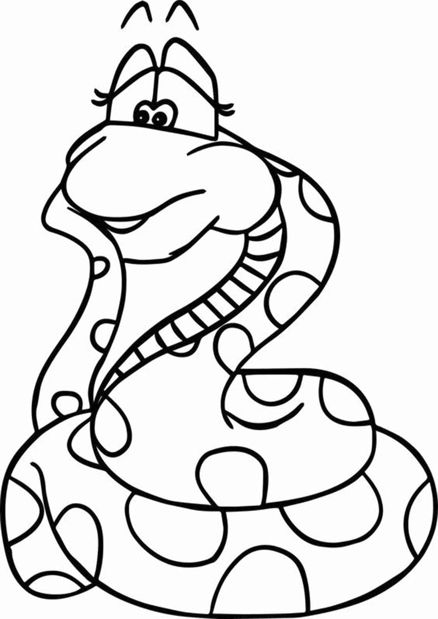 Free & Easy To Print Snake Coloring Pages - Tulamama