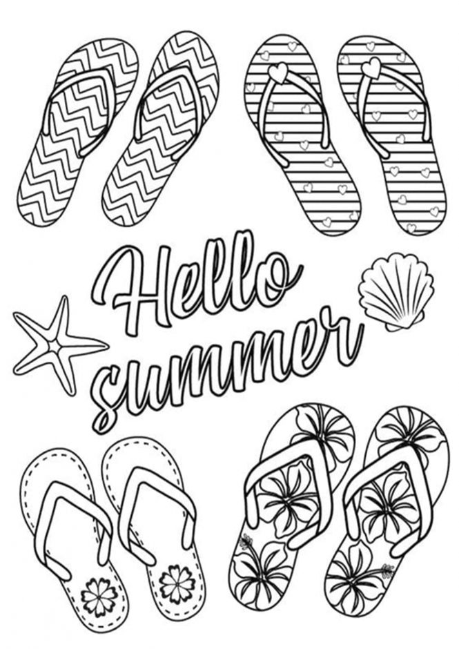 Free & Easy To Print Summer Coloring Pages - Tulamama