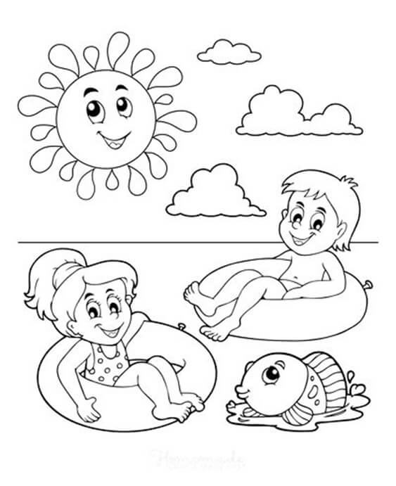 free easy to print summer coloring pages tulamama