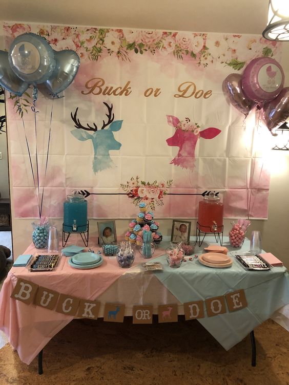 Gender Reveal Party Decor, Snickerplum's Party Blog