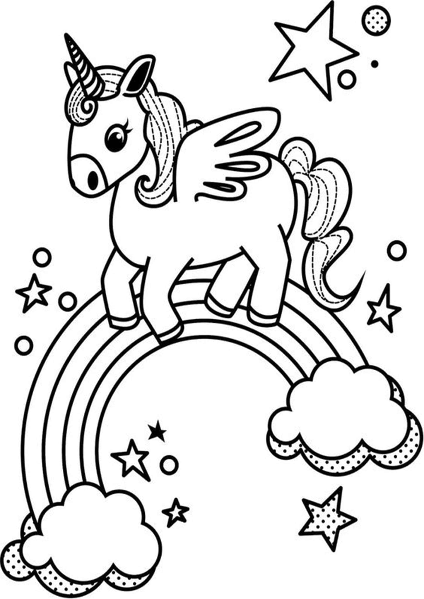 60 Coloring Pages Rainbow  Free