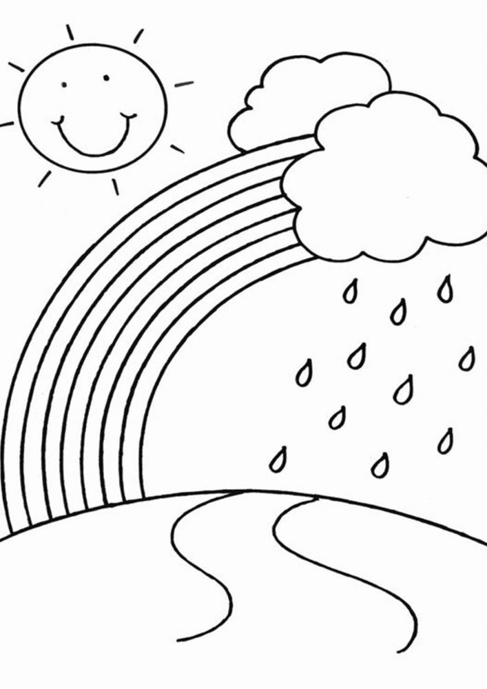 Download Free & Easy To Print Rainbow Coloring Pages - Tulamama