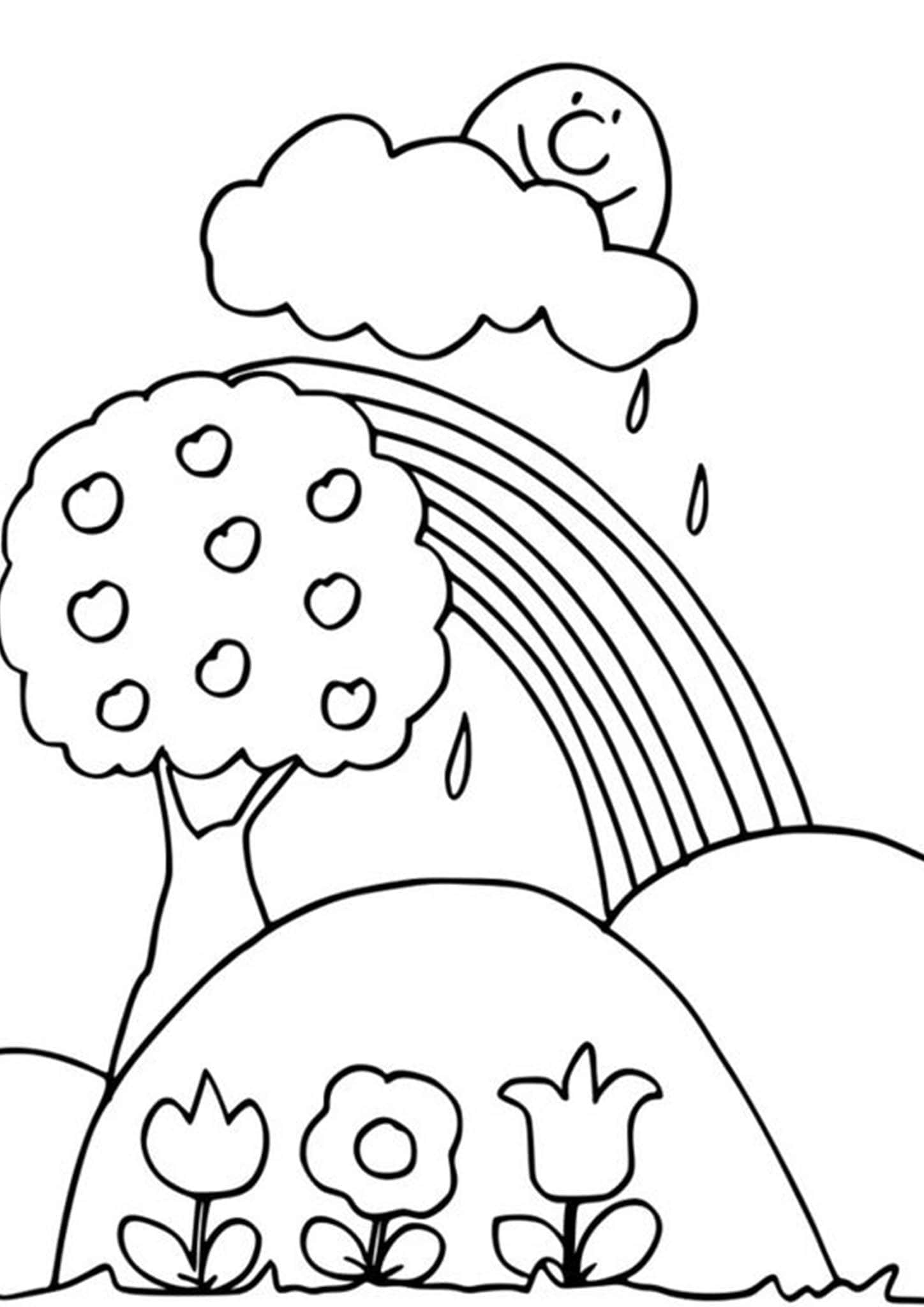 Free & Easy To Print Rainbow Coloring Pages - Tulamama