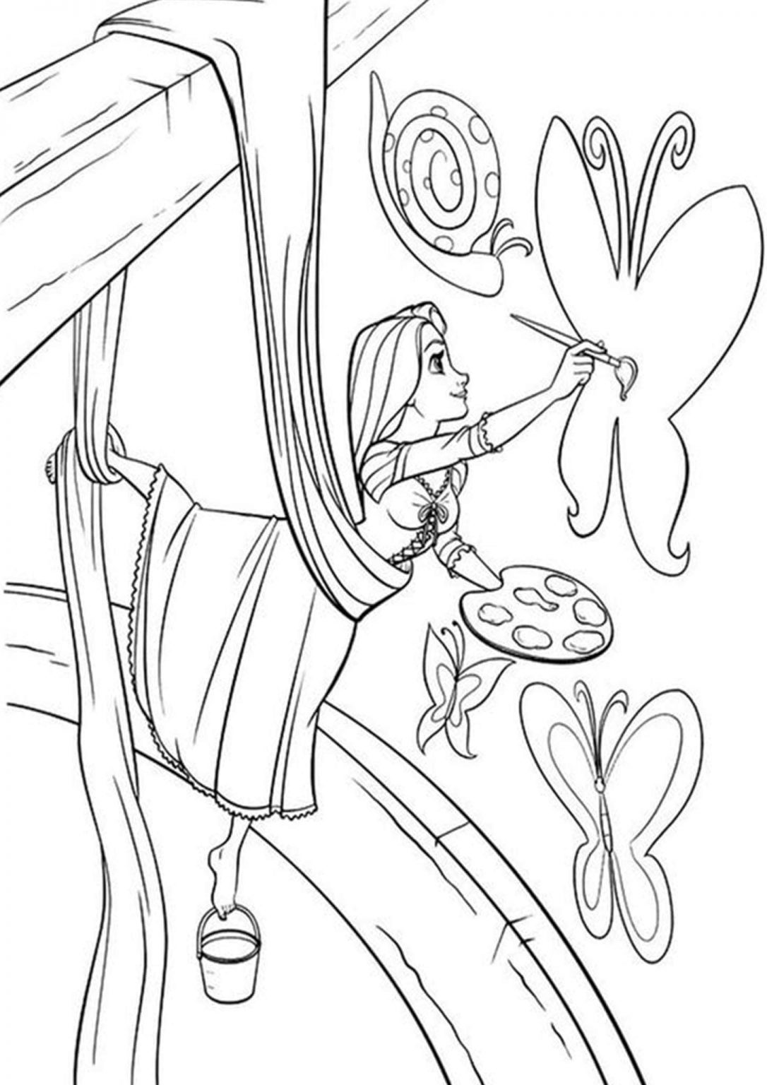 Free & Easy To Print Tangled Coloring Pages - Tulamama