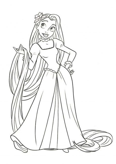 Free & Easy To Print Tangled Coloring Pages - Tulamama