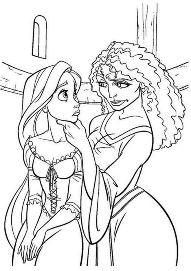 Free & Easy To Print Tangled Coloring Pages - Tulamama