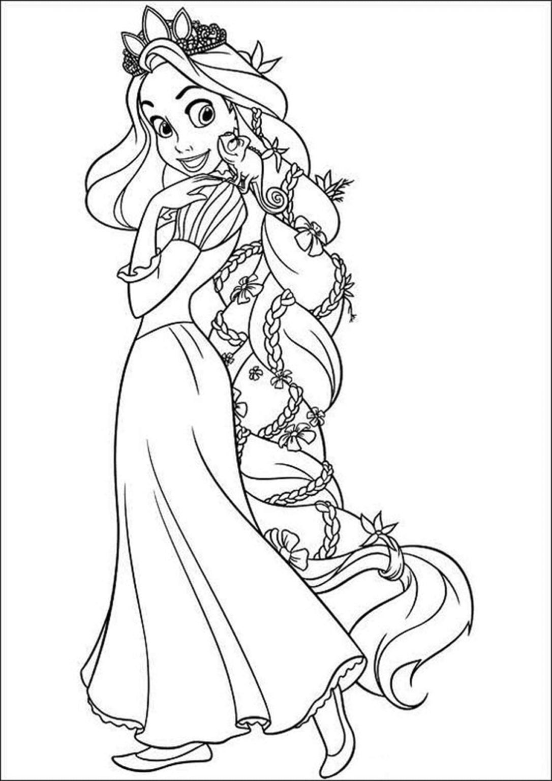 Free & Easy To Print Tangled Coloring Pages - Tulamama