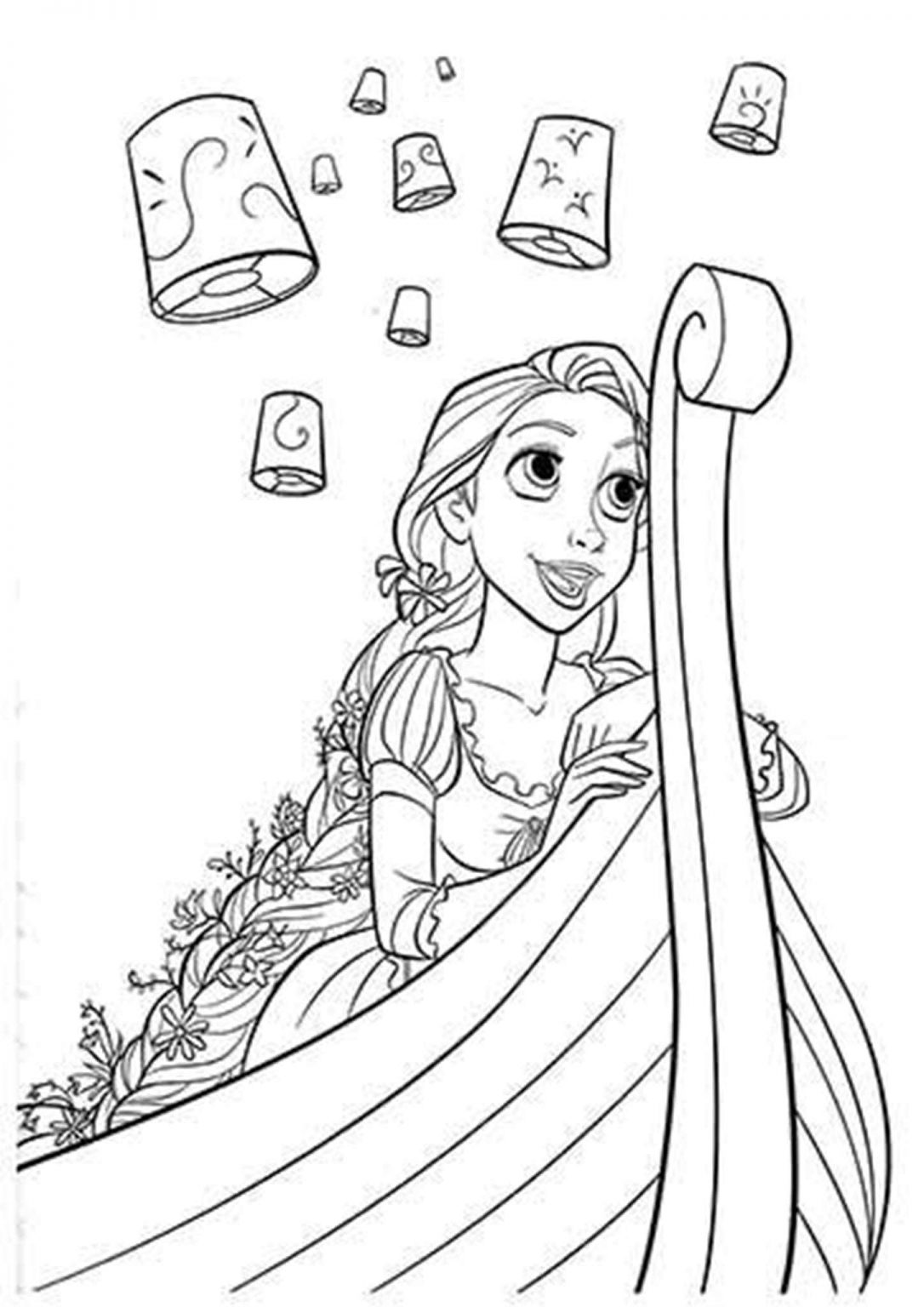 Free & Easy To Print Tangled Coloring Pages - Tulamama