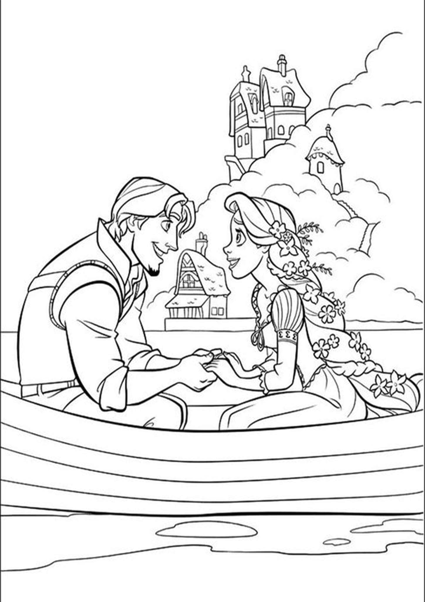 Free & Easy To Print Tangled Coloring Pages - Tulamama