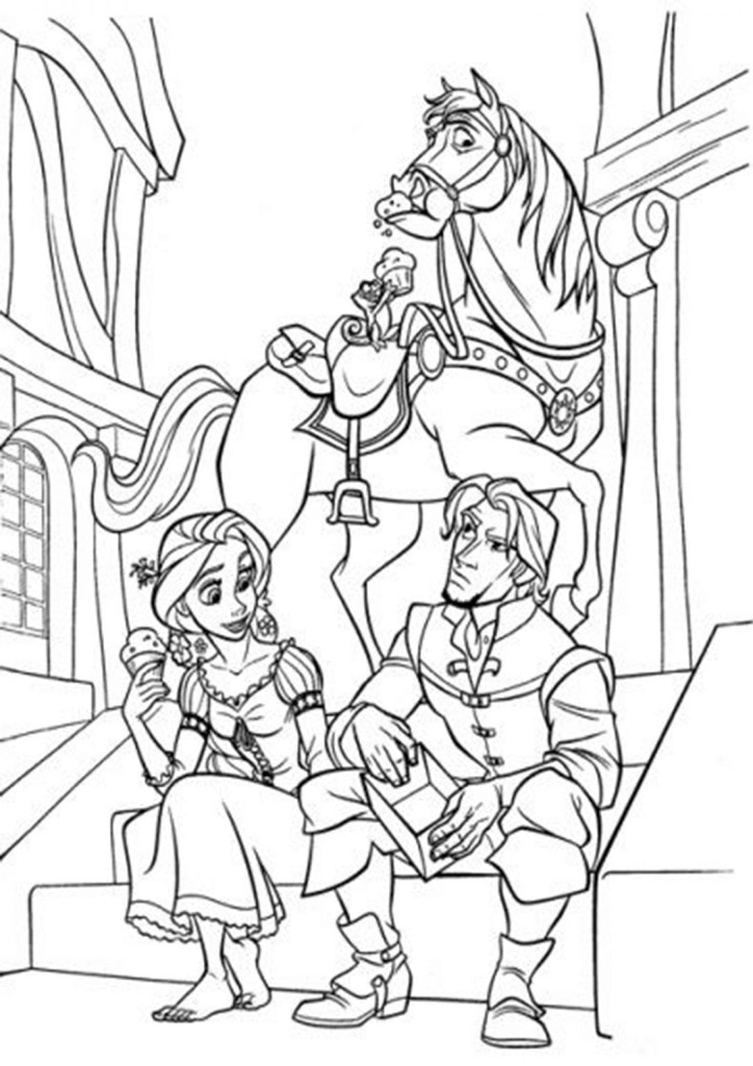 Free & Easy To Print Tangled Coloring Pages - Tulamama